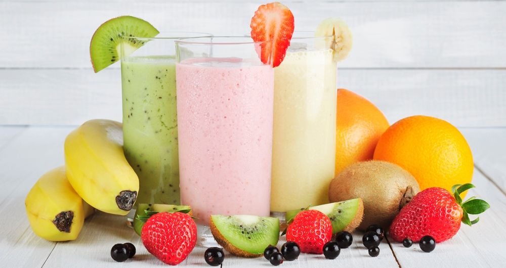 smoothies de frutas e legumes