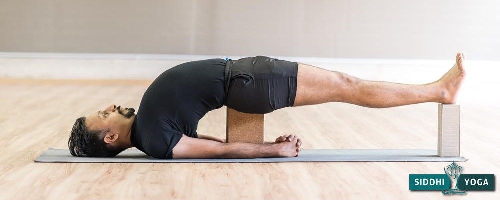 Setu Bandha (Bridge Pose) with a block