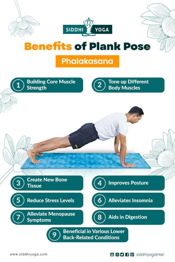 benefícios da pose de prancha phalakasana