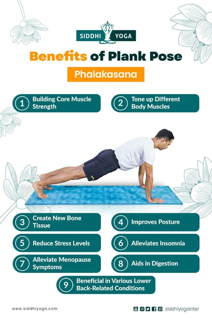 beneficios de la postura de la tabla phalakasana