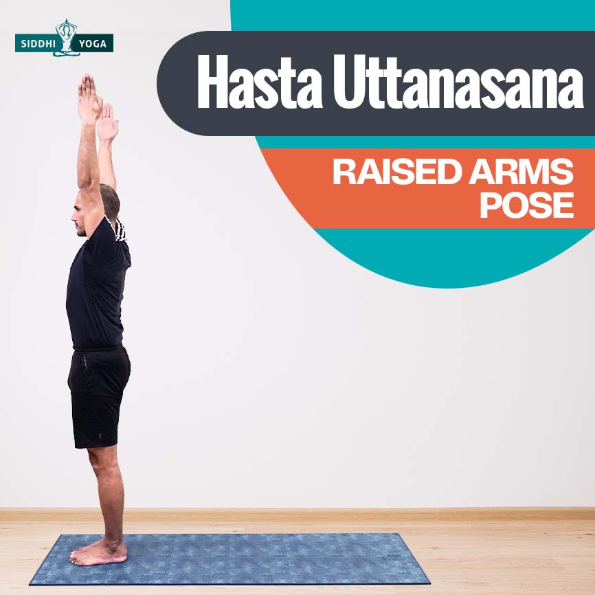 step2 hasta uttanasana posa delle braccia alzate