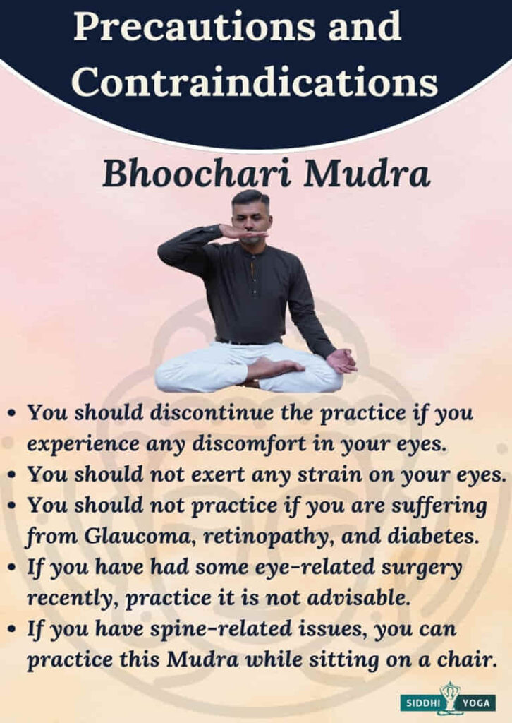 bhoochari mudra precautions