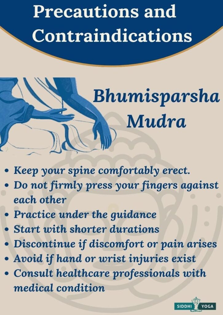 bhumisparsha mudra precautions