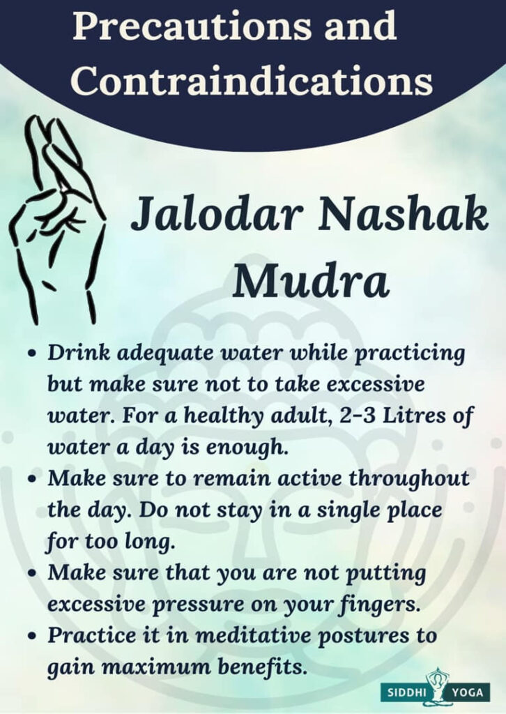 jalodar nashak mudra precautions