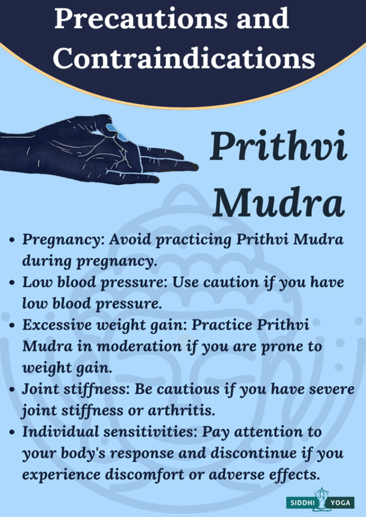 prithvi mudra precautions