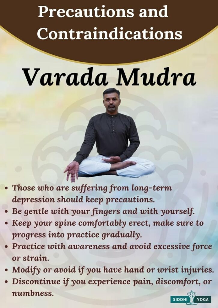 varada mudra precautions