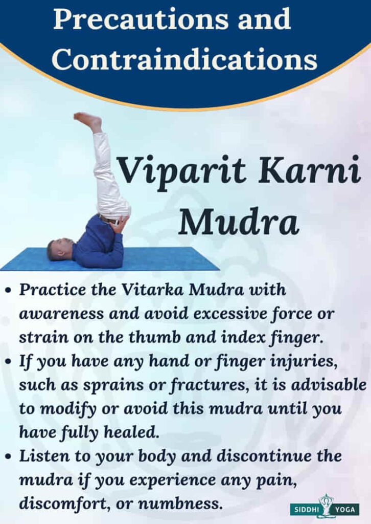 viparita karni mudra precautions