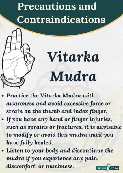 vitarka mudra precautions