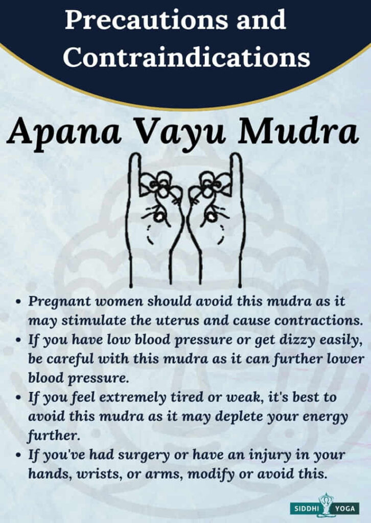 apana vayu mudra précautions