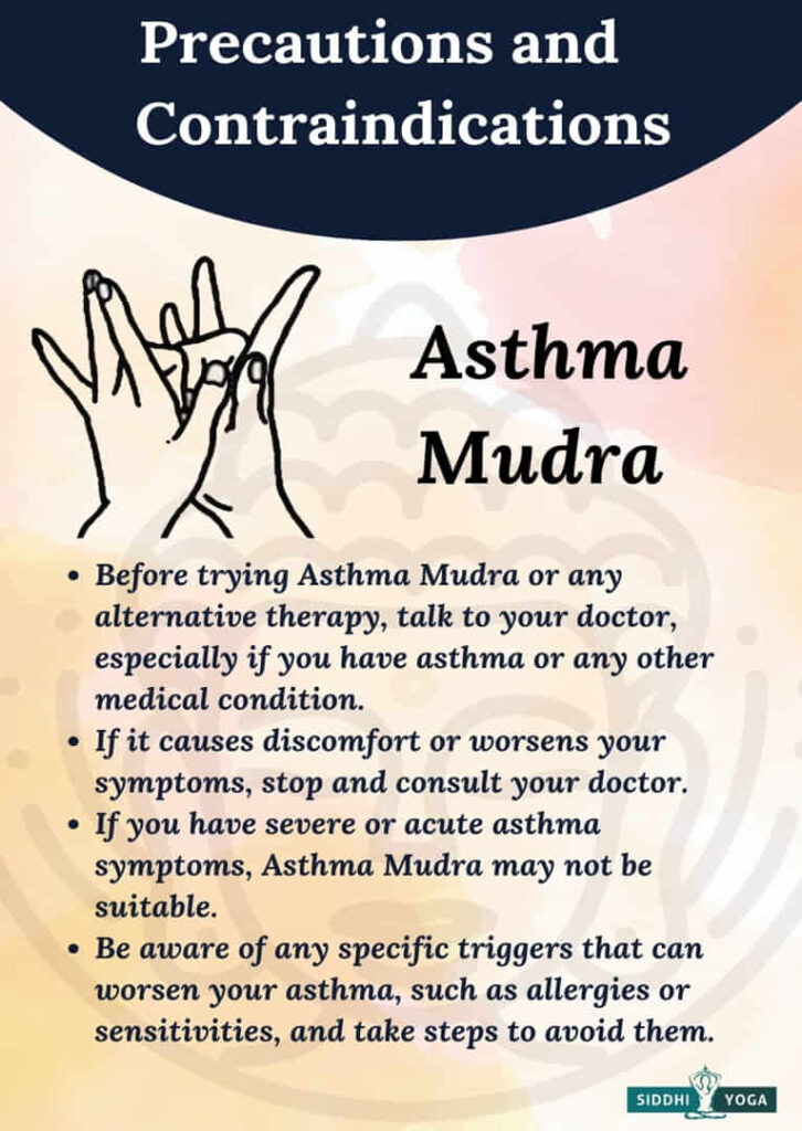 precauções asthama mudra