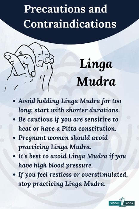 linga mudra precautions