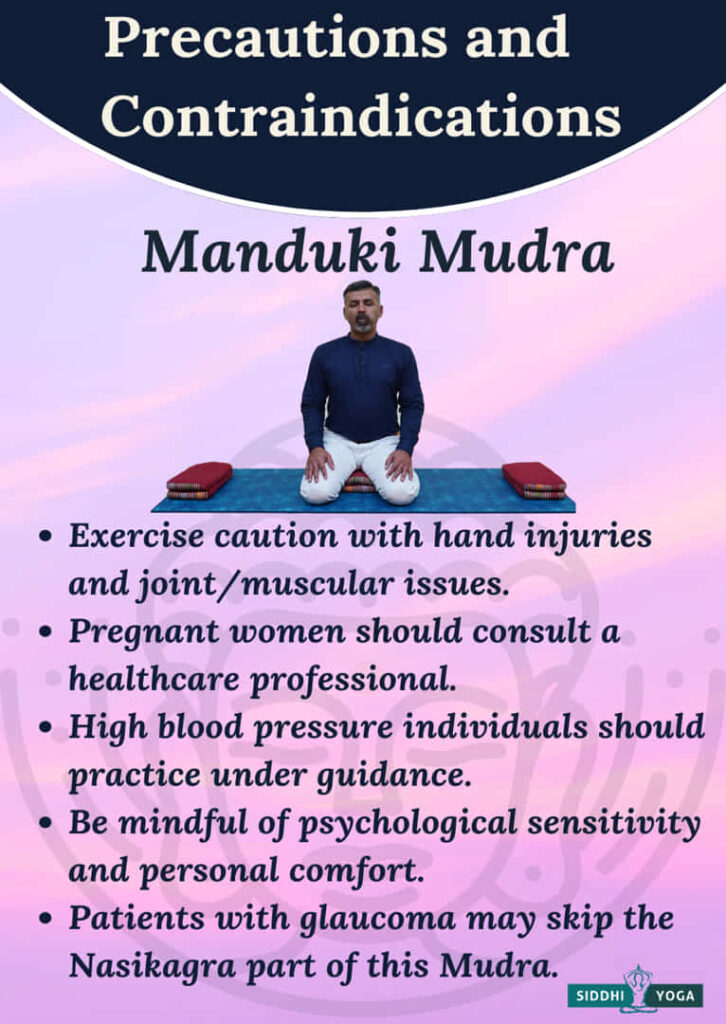 manduki mudra precautions