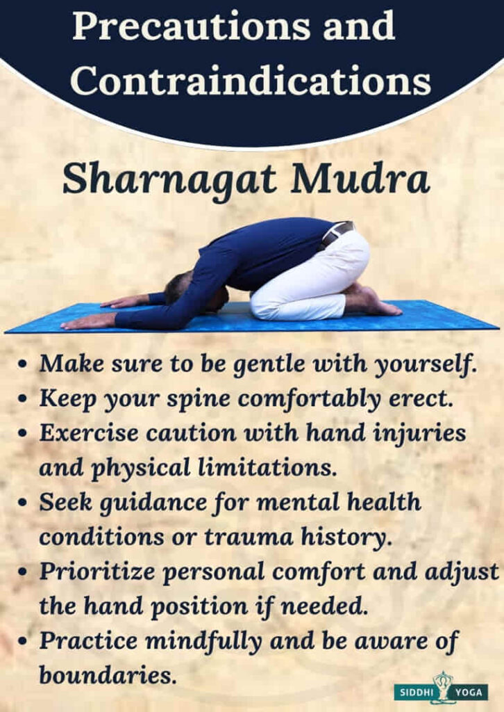 sharnagat mudra precautions
