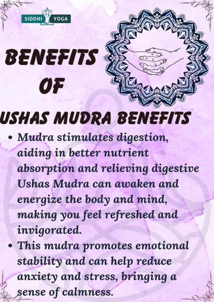 ushas mudra benefici