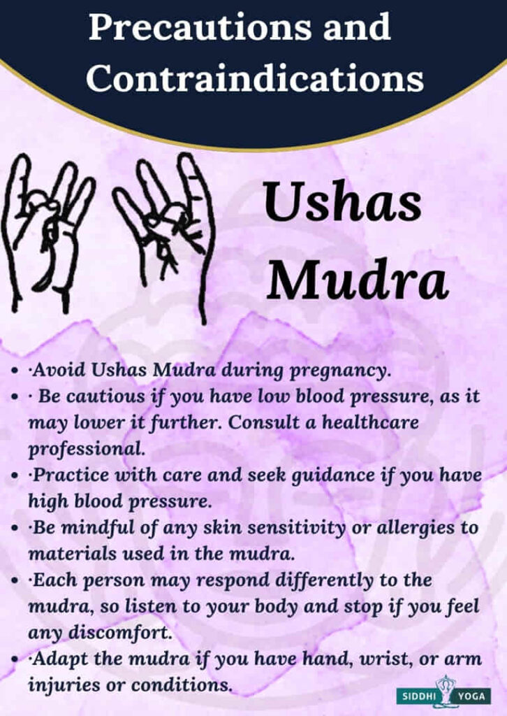 ushas mudra precauzioni