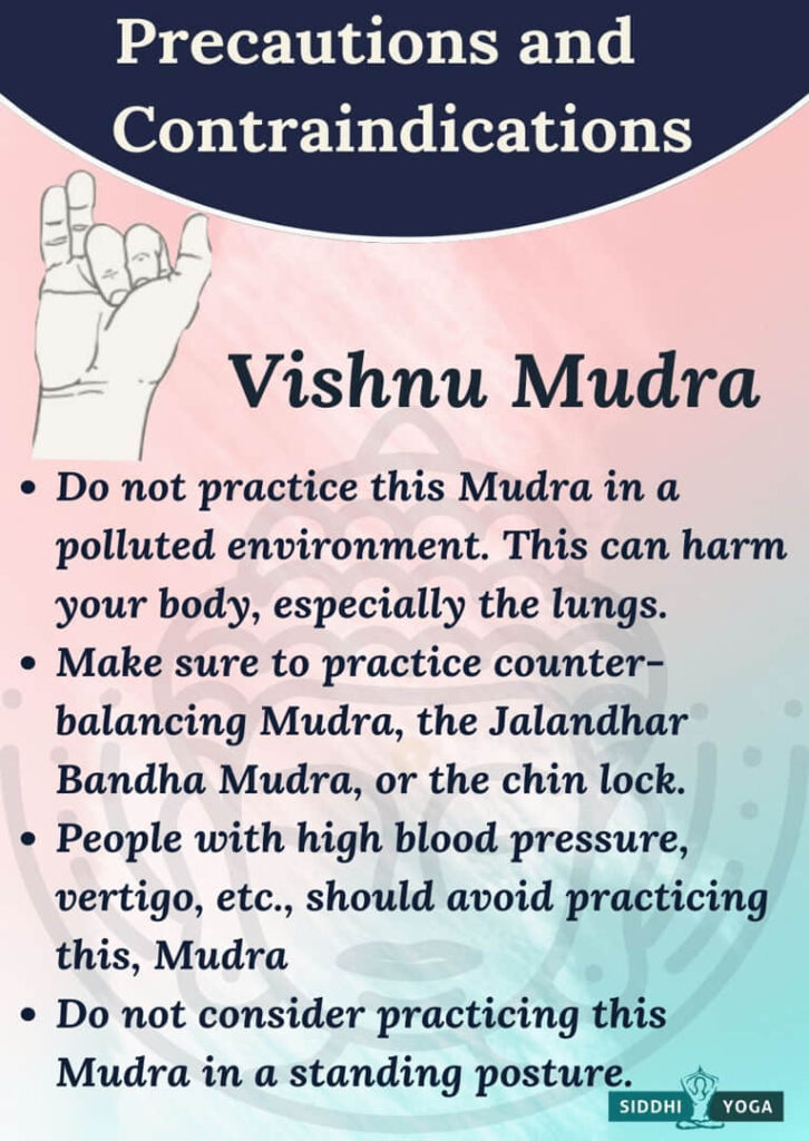 vishnu mudra precaution