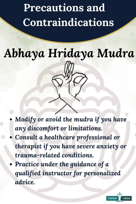 abhaya hridaya mudra precautions