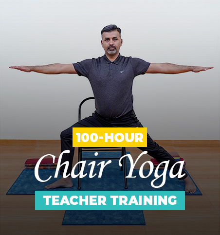 100 horas de treinamento para professores de ioga em cadeira