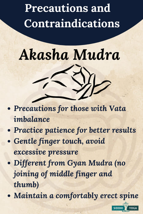 akasha mudra precautions