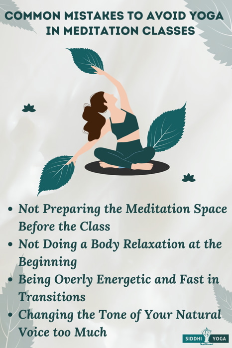 mistakes in meditation class