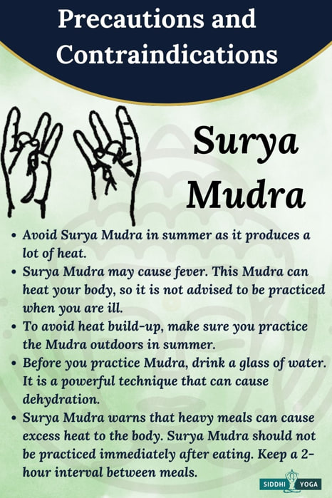 surya mudra precautions
